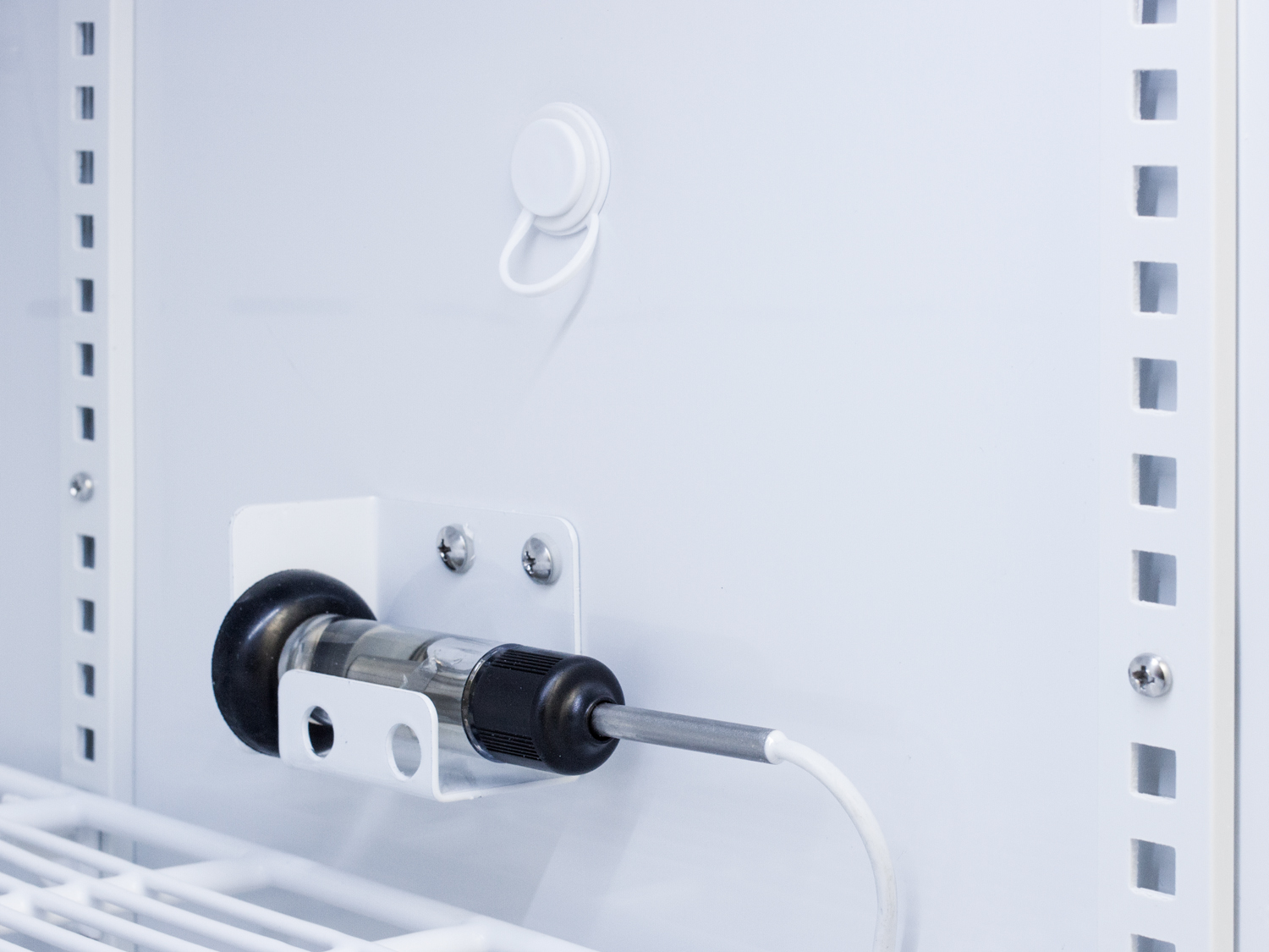 Performance series Med-Lab 6 cu.ft. freestanding glass door ADA height all-refrigerator, with antimicrobial silver ion handle and hospital grade cord with 'green dot' plug